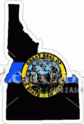 Thin Blue Line Idaho w/ State Seal Decal