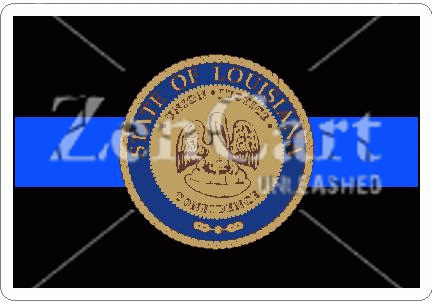 Thin Blue Line Louisiana State Seal Decal