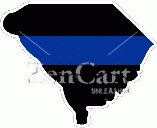 State of South Carolina Thin Blue Line Decal