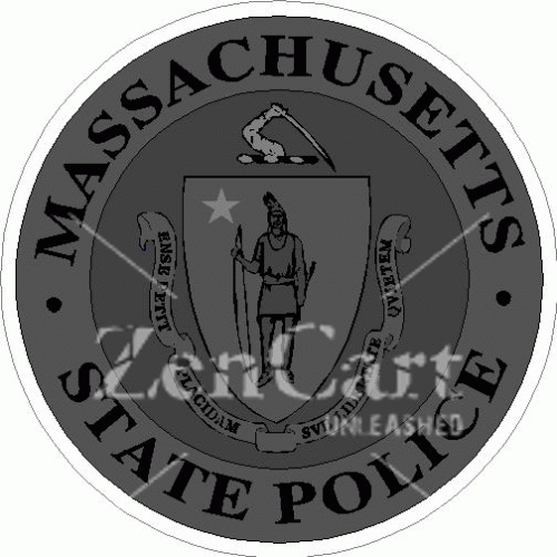 Massachusetts State Police Subdued Decal - Click Image to Close