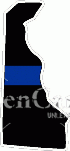 State of Delaware Thin Blue Line Decal