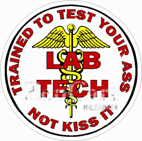Lab Tech Trained To Test Your Ass Decal