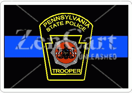 Thin Blue Line Pennsylvania State Police Decal