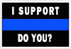 Thin Blue Line I Support Do You? Decal