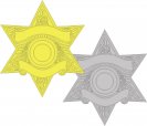 6 Point Star Sheriff Decal's