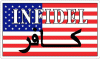 Infidel American Flag Decal