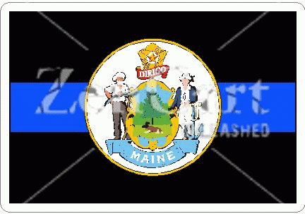 Thin Blue Line Maine State Seal Decal