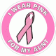 I Wear Pink For My Aunt Breast Cancer Decal