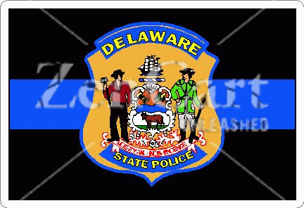 Thin Blue Line Delaware State Police Decal