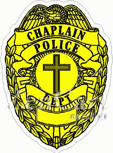 Police Dept. Chaplain Badge Decal