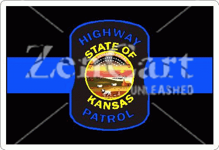 Thin Blue Line Kansas Highway Patrol Decal