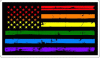 Distressed US Rainbow Flag Decal