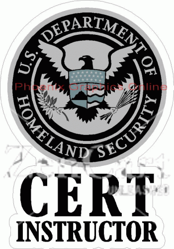 Dept. Of Homeland Security CERT Instructor Subdued Decal