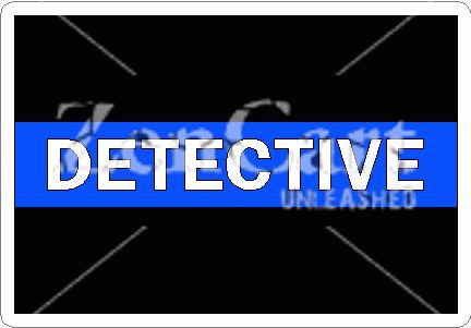 Thin Blue Line Detective White Text Decal