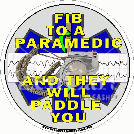 Fib To A Paramedic And They Will Paddle You Decal