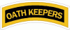 Oath Keeper Black & Yellow Rocker Decal