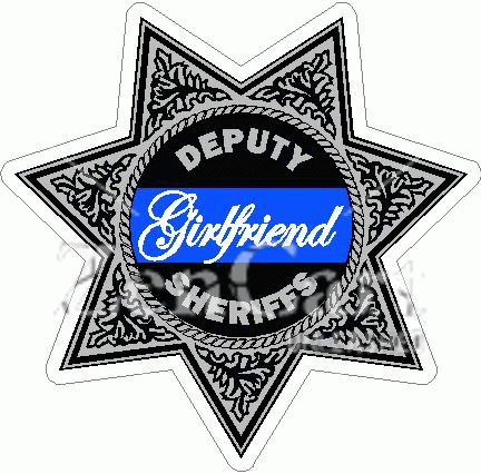 Thin Blue Line Deputy Sheriff\'s Girlfriend Decal