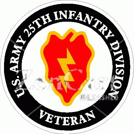 US Army 25th Infantry Division Veteran Decal