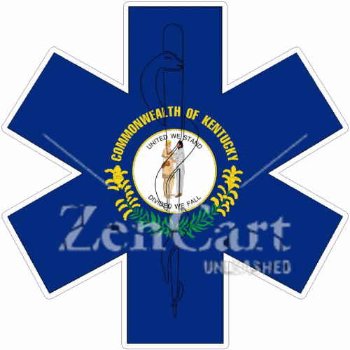 State Of Kentucky Star Of Life Decal