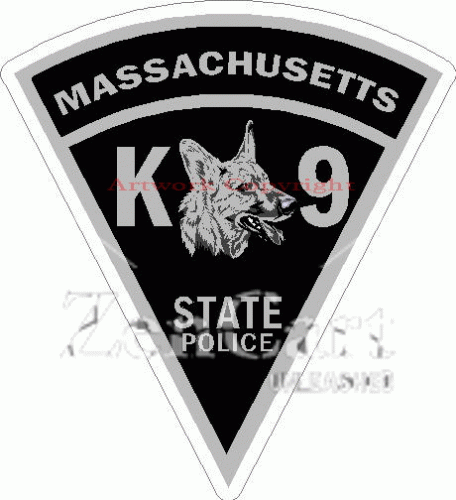 Massachusetts State Police K-9 Subdued Decal