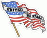 American Flag United We Stand Decal