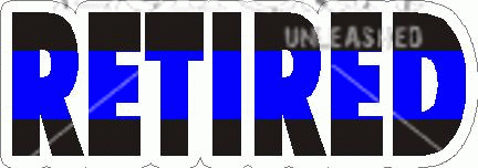 Thin Blue Line Retired Decal