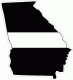 State of Gerogia Thin White Line Decal