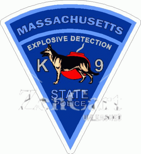 Massachusetts State Police Explosive Detection K-9 Decal