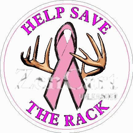 Help Save The Rack Breast Cancer Decal