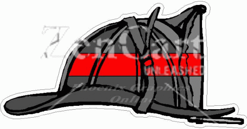 Thin Red Line Firefighter Helmet Decal