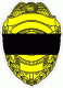 Police Mourning Shield Badge Yellow Decal