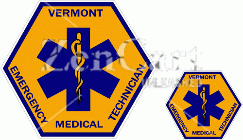 Vermont Emergency Medical Technician Decal