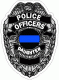 Police Officers Daughter Blue Line Badge Decal