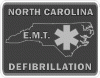 North Carolina EMT-Defibrillation Subdued Decal