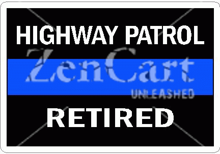 Thin Blue Line Highway Patrol Retired Decal