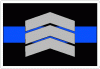Thin Blue Line Sergeant Chevrons Decal