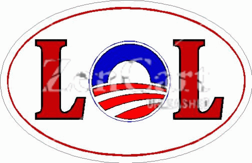LOL Laughing Out Loud Political Democratic Obama Decal
