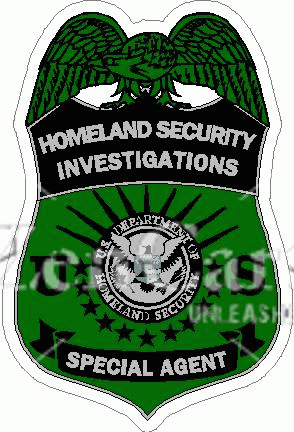Homeland Security Investigations Badge Decal Green