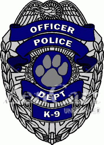 Police Dept. Officer K-9 Decal