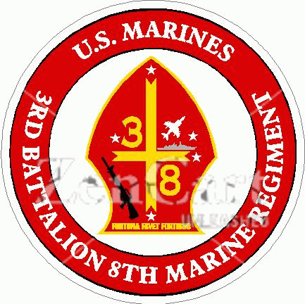 US Marines 3rd Battalion 8th Marine Regiment Decal