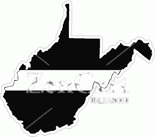 State of West Virginia Thin White Line Decal