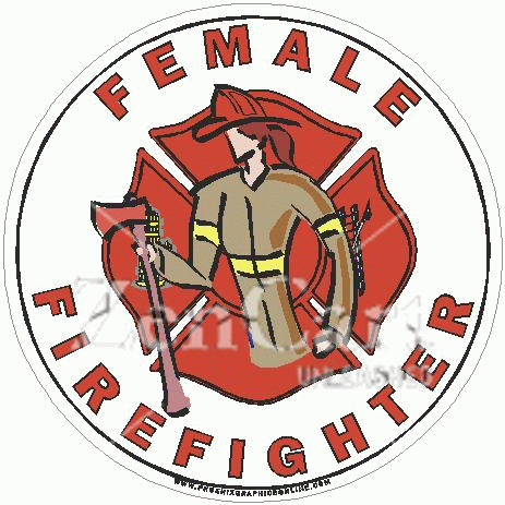 Female Firefighter Decal