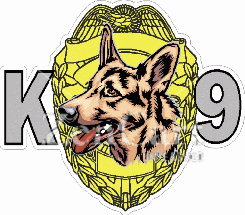 K-9 POLICE Badge Decal
