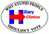 Hillary Why Stupid People Shouldn't Vote Decal
