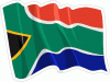 South Africa Flag Waving Decal