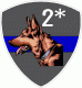 2 Ass To Risk Thin Blue Line K-9 Decal