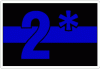 2 Ass To Risk Thin Blue Line Decal