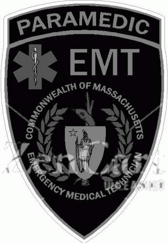 Subdued Massachusetts EMT Paramedic Decal