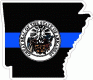 Thin Blue Line Arkansas w/ State Seal Decal