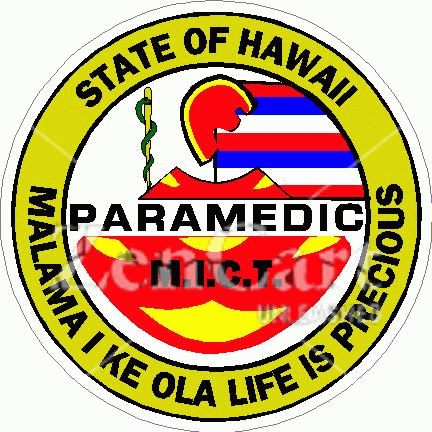 State of Hawaii Paramedic Decal